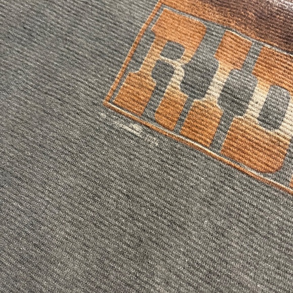 Vintage 90's Cowboy Shirt Size XL Graphic Brown Tee Ribbed Ride 1994 USA - Picture 3 of 4